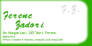 ferenc zadori business card